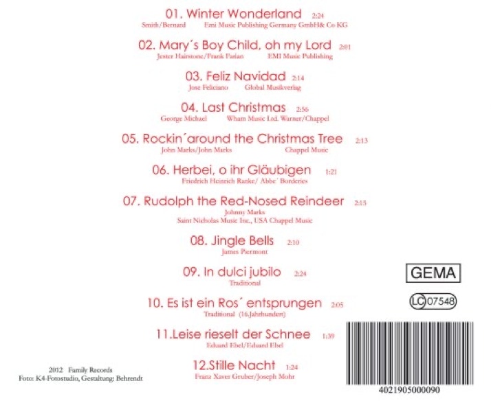 Inlett CD Christmas modern violin